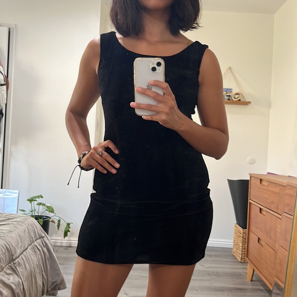 Little black velvet dress